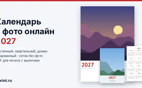 Календарь с фото онлайн 2027: как сделать календарь со своими фото и календарную сетку