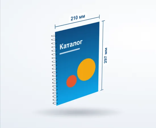 Каталоги на пружине пластик: 3D-модель, 210 × 297 мм