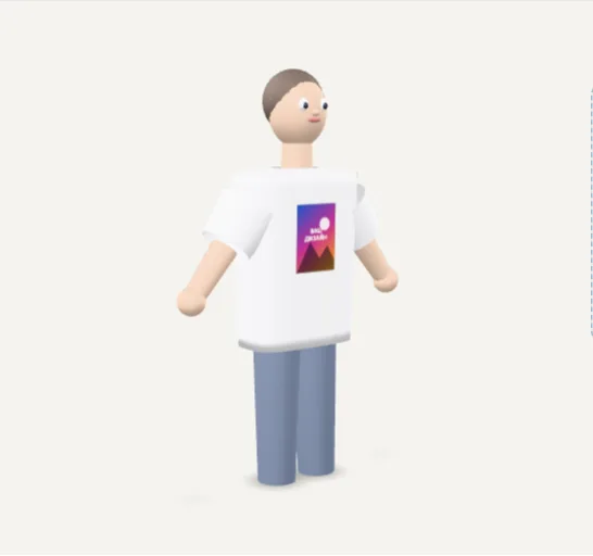 Сублимационная печать на футболках: 3D-модель, печать спереди А4, 210×297 мм